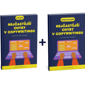 Nejčastější chyby v copywritingu | e-book + pracovní sešit e-book a pracovní sešit Nejčastější chyby v copywritingu